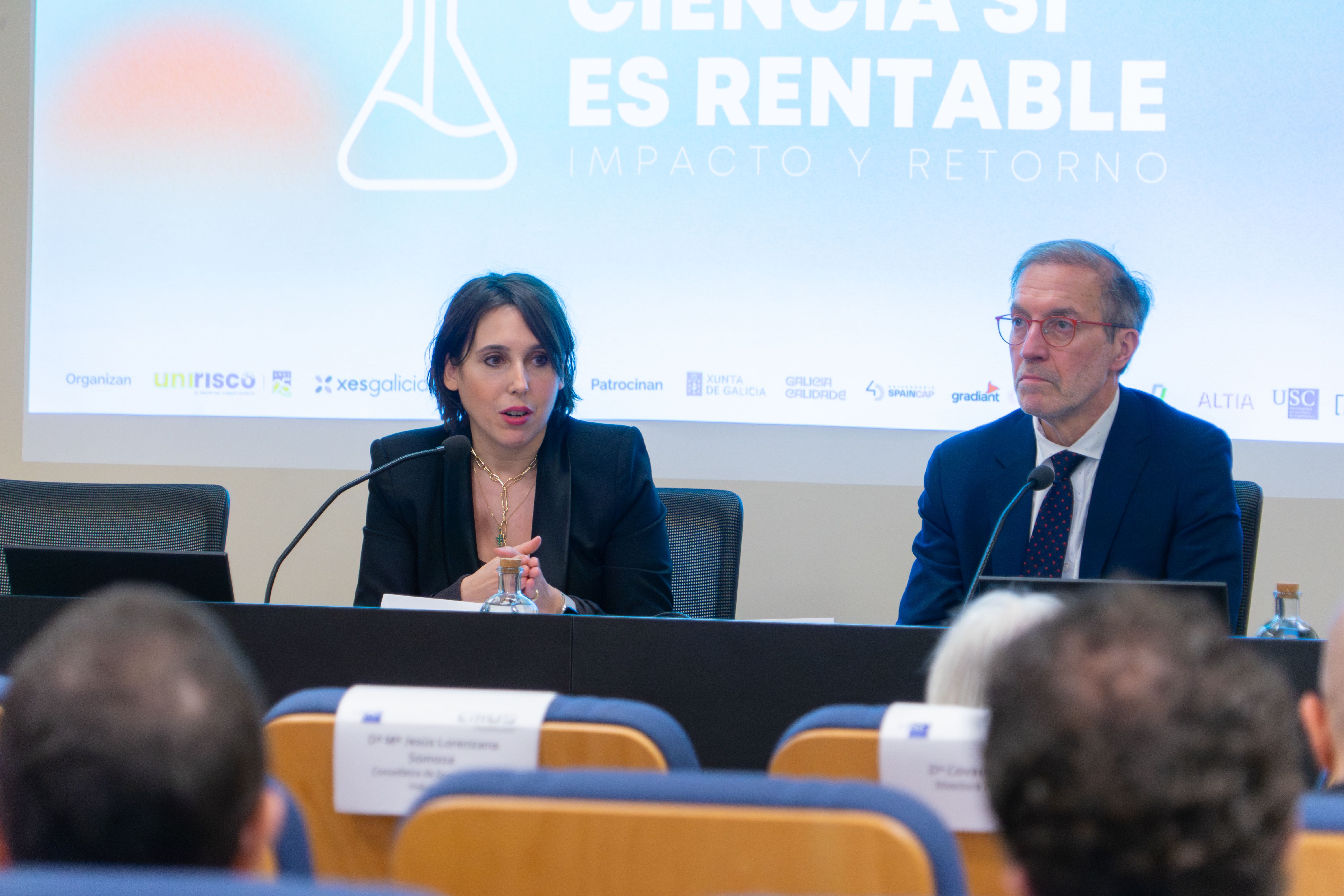 Regional Minister María Jesús Lorenzana during the institutional closing remarks.
